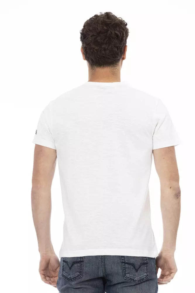 T-Shirt aus weißer Baumwolle