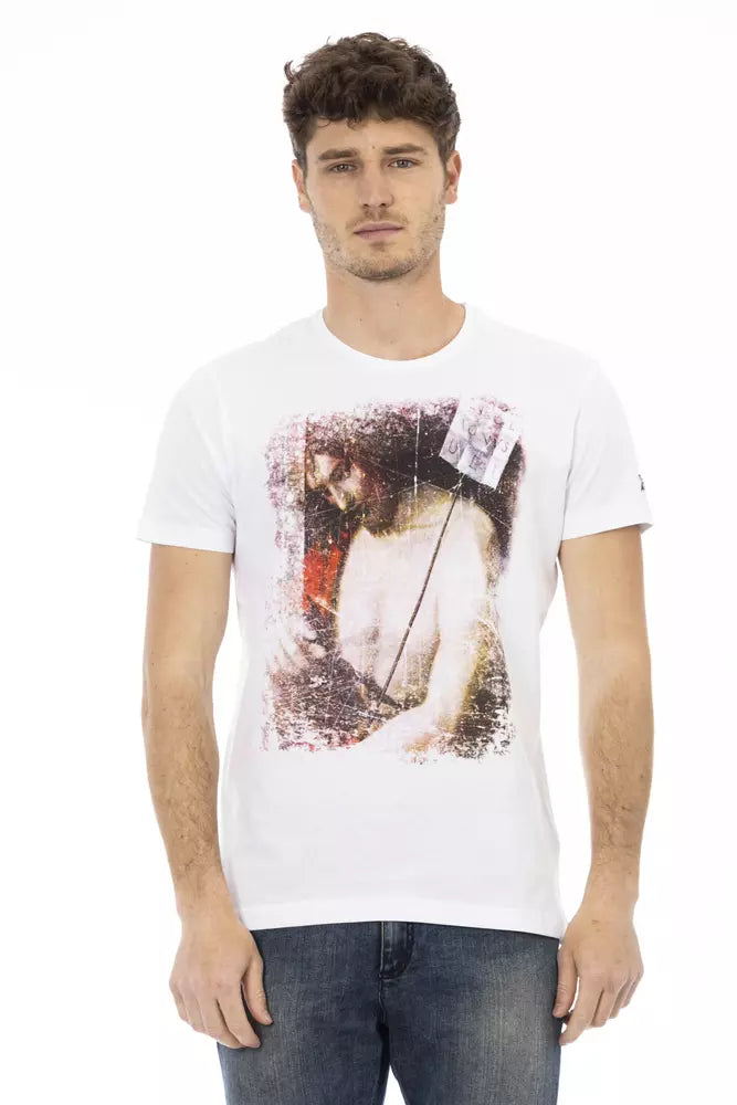 T-Shirt aus weißer Baumwolle