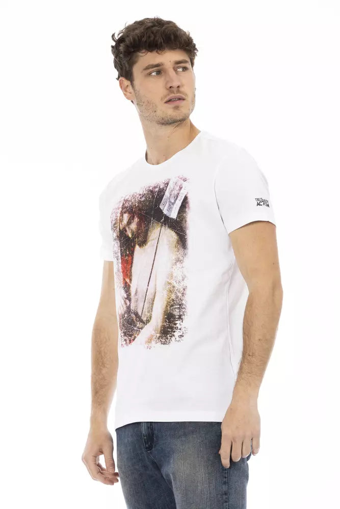T-Shirt aus weißer Baumwolle