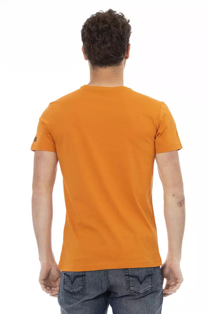 Orangefarbenes T-Shirt aus Baumwolle