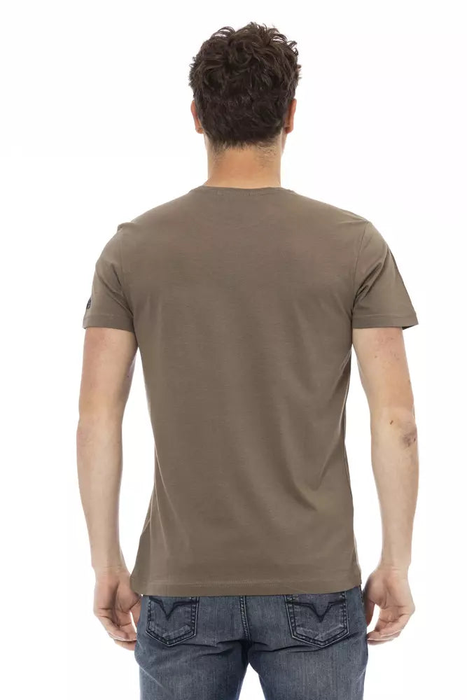 T-Shirt aus brauner Baumwolle