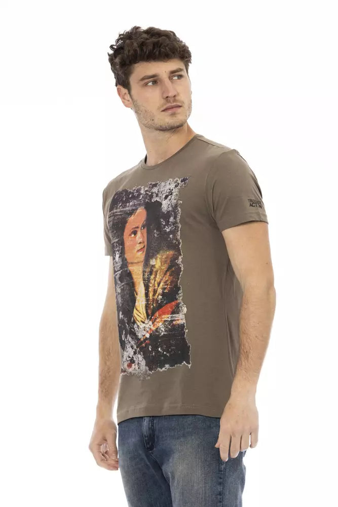 T-Shirt aus brauner Baumwolle