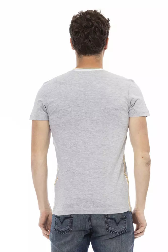 T-Shirt aus grauer Baumwolle