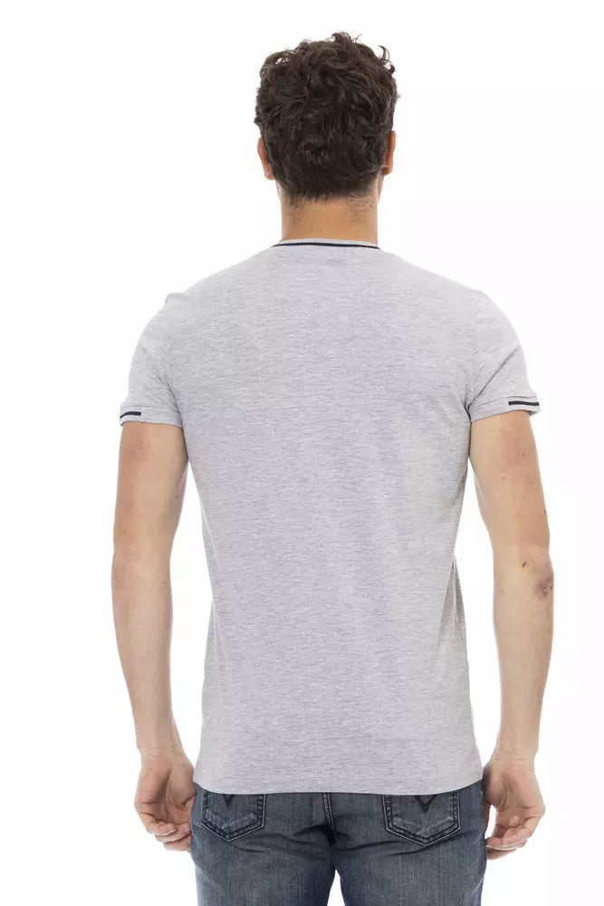 T-Shirt aus grauer Baumwolle