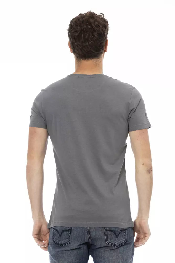T-Shirt aus grauer Baumwolle