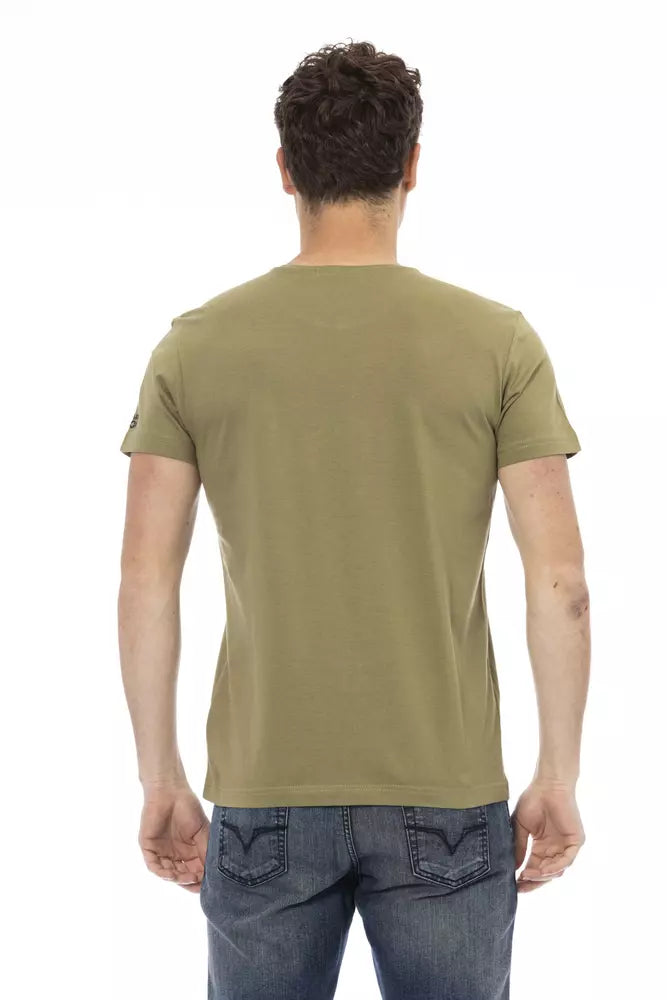 T-Shirt aus grüner Baumwolle