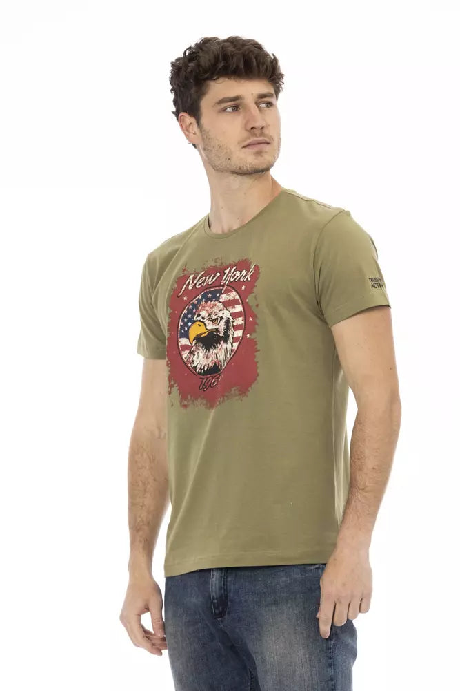 T-Shirt aus grüner Baumwolle