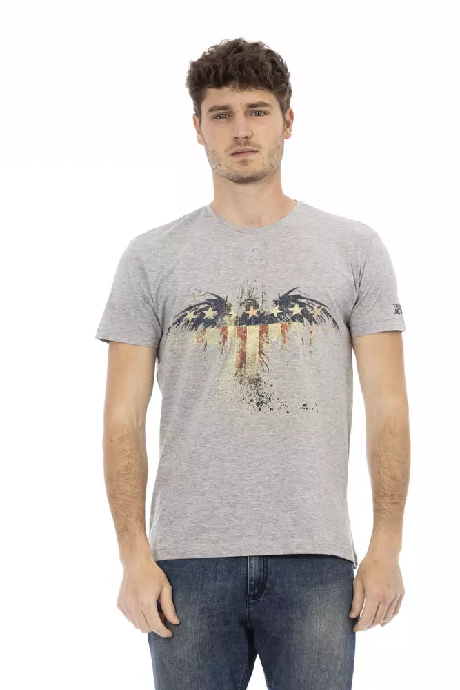 T-Shirt aus grauer Baumwolle