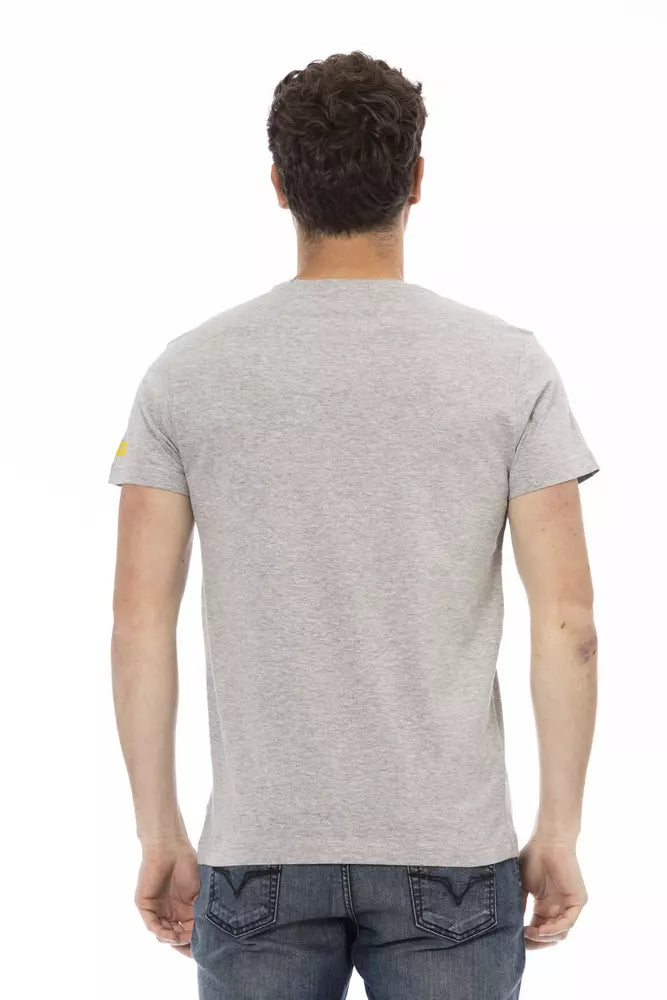 T-Shirt aus grauer Baumwolle