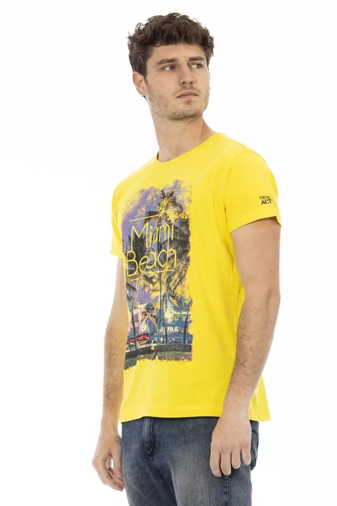 T-Shirt aus gelber Baumwolle
