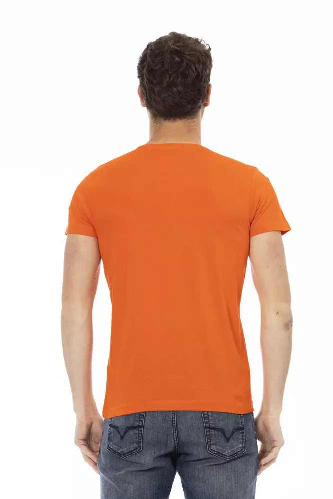 Orangefarbenes T-Shirt aus Baumwolle