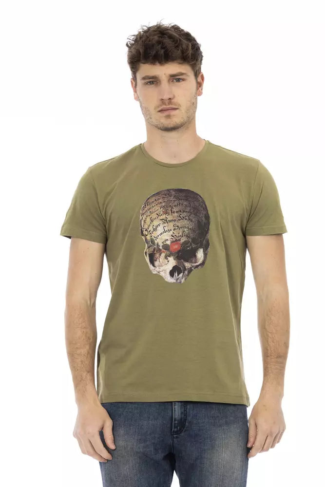 T-Shirt aus grüner Baumwolle