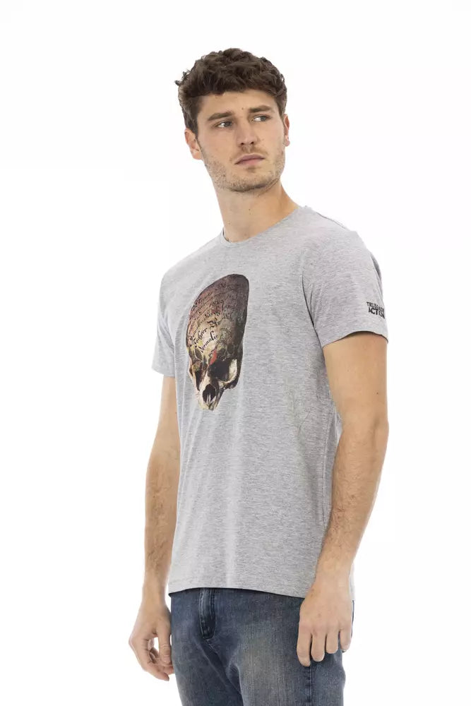 T-Shirt aus grauer Baumwolle