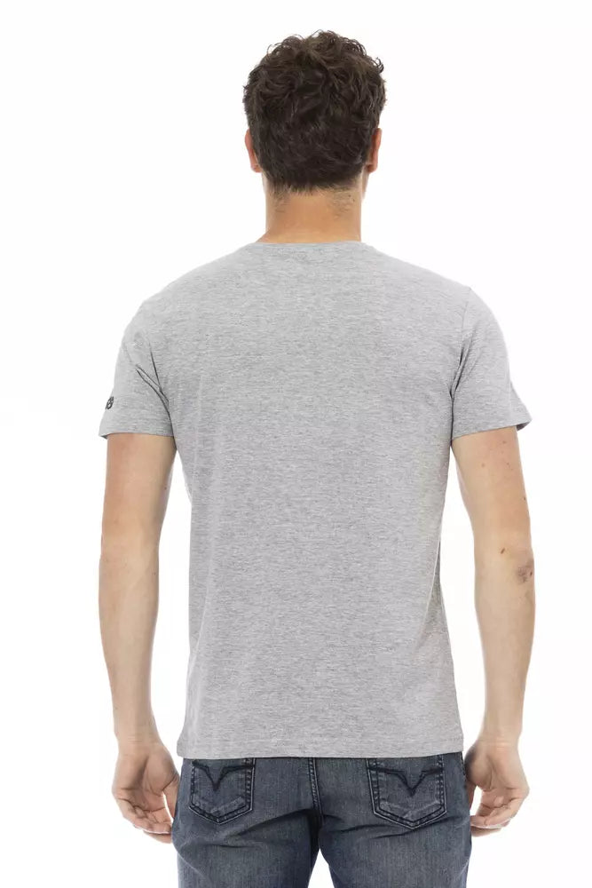 T-Shirt aus grauer Baumwolle