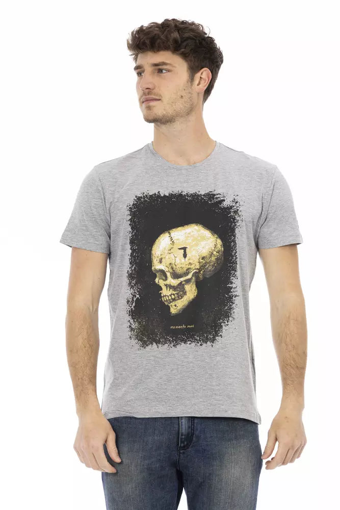T-Shirt aus grauer Baumwolle