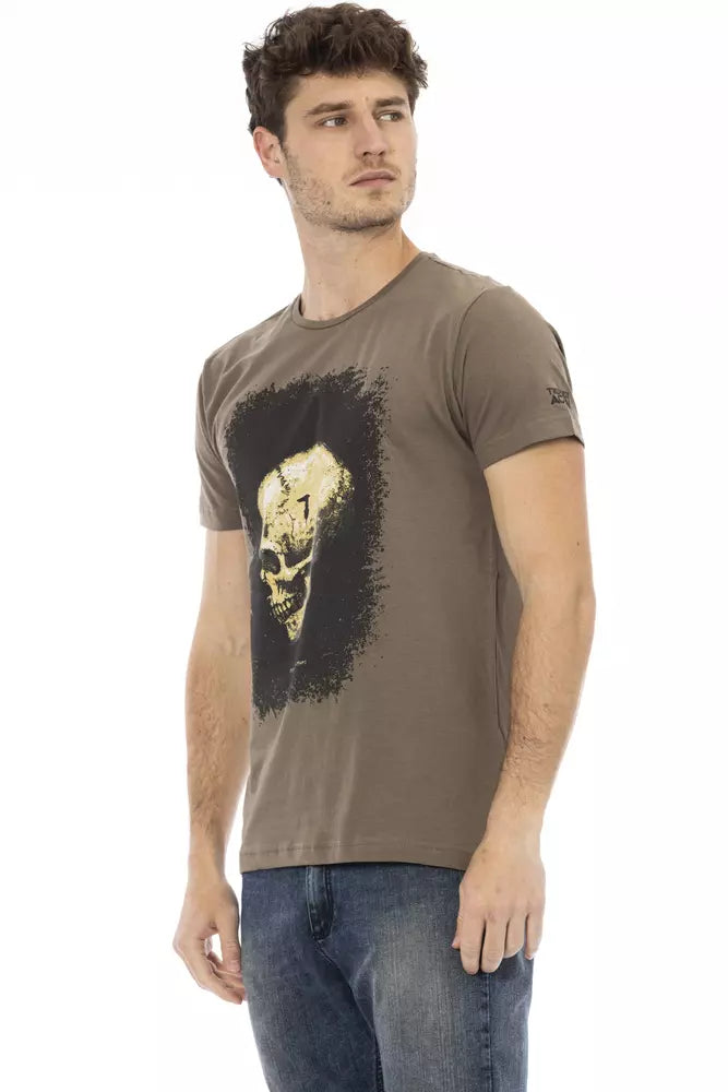 T-Shirt aus brauner Baumwolle