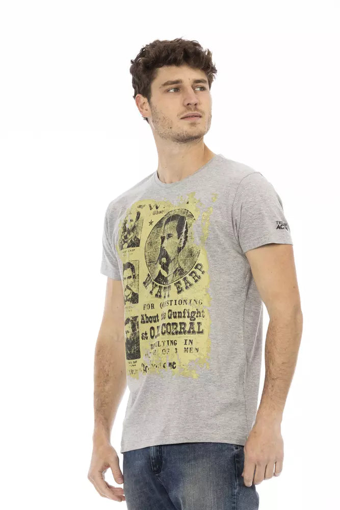 T-Shirt aus grauer Baumwolle