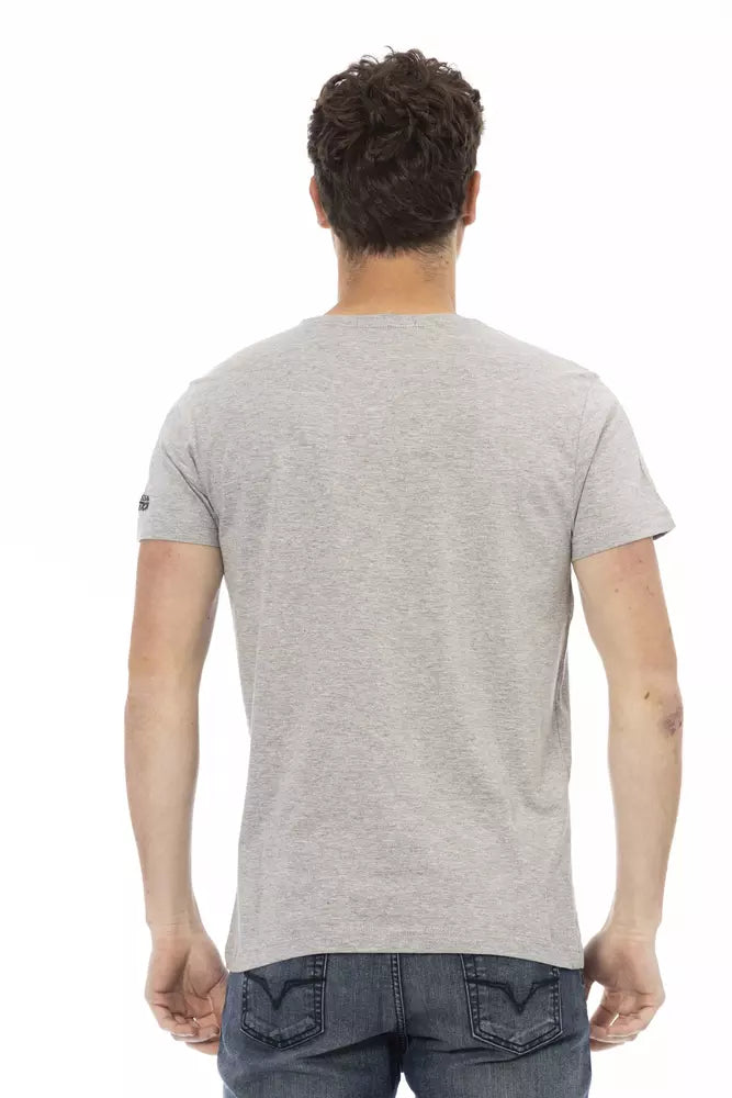 T-Shirt aus grauer Baumwolle