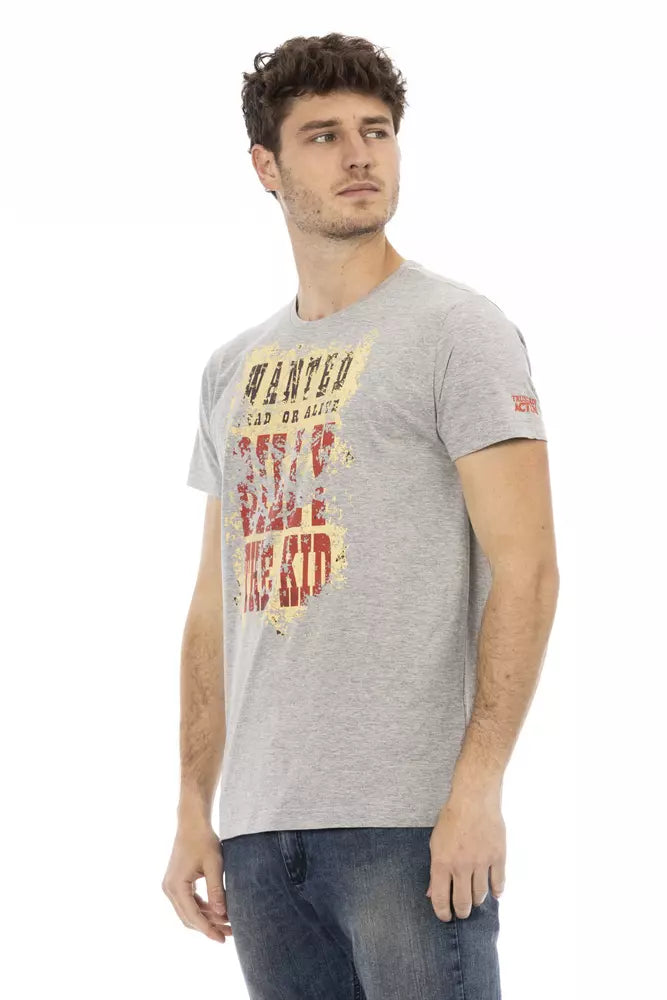 T-Shirt aus grauer Baumwolle