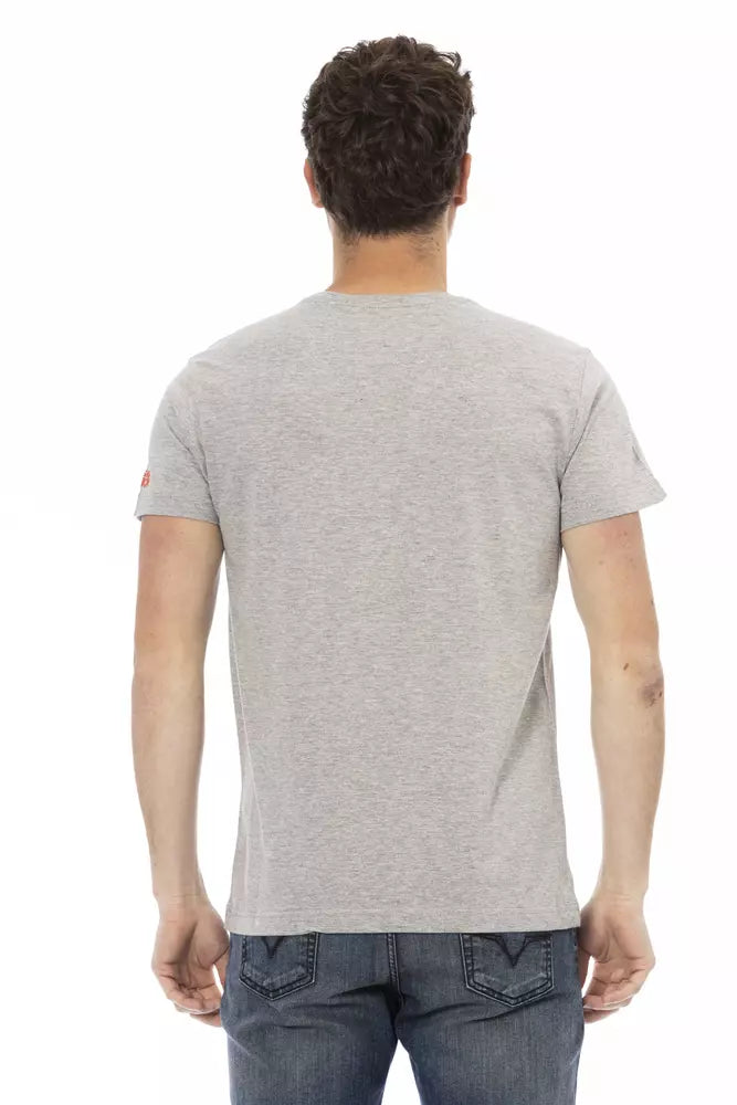 T-Shirt aus grauer Baumwolle