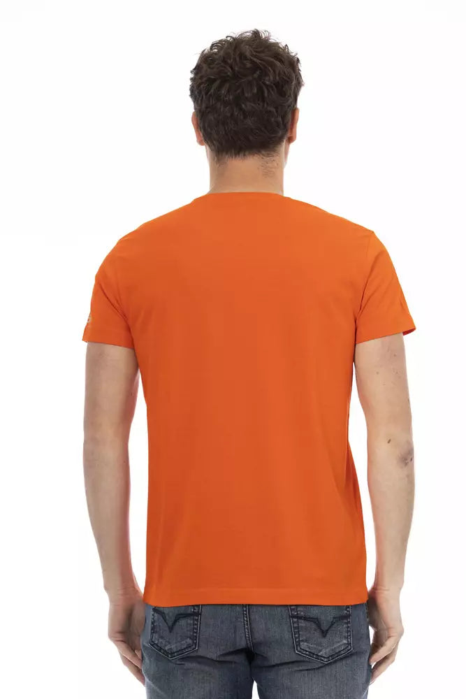 Orangefarbenes T-Shirt aus Baumwolle