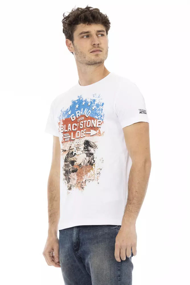 T-Shirt aus weißer Baumwolle