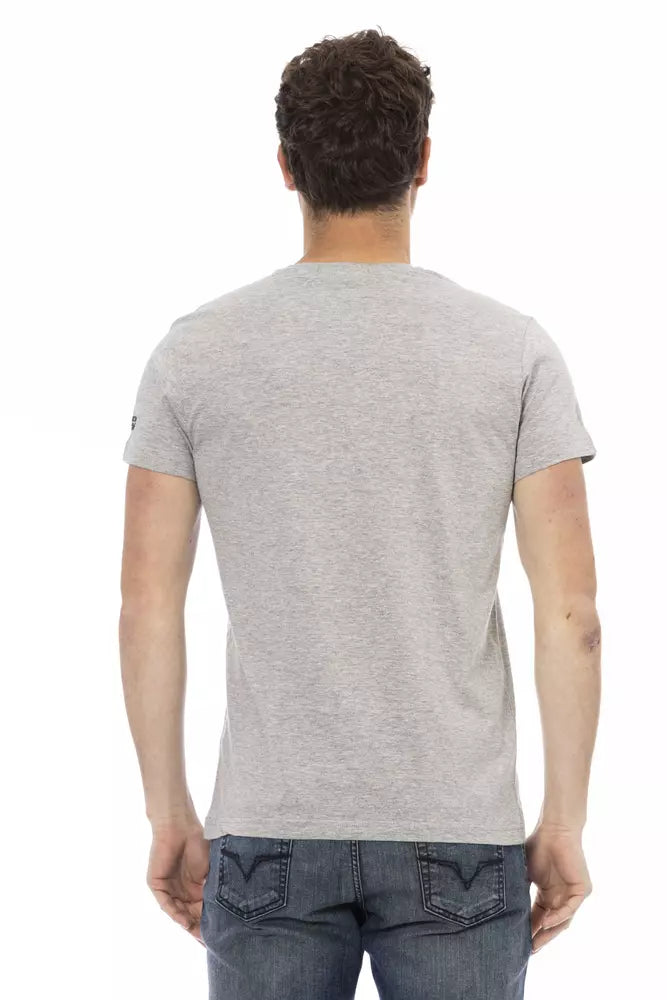 T-Shirt aus grauer Baumwolle