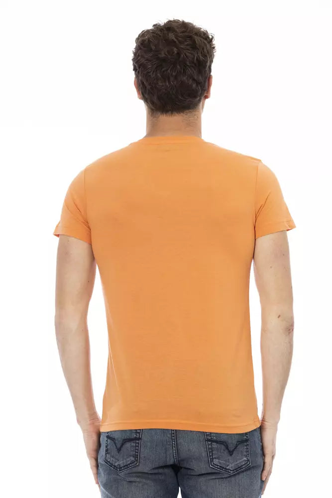 Orangefarbenes T-Shirt aus Baumwolle