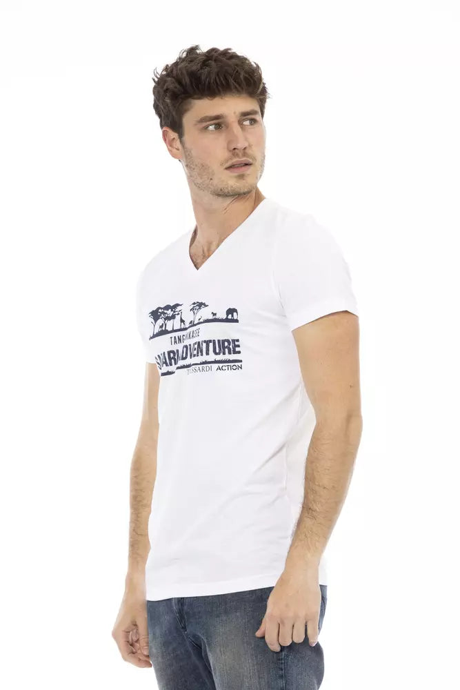 T-Shirt aus weißer Baumwolle