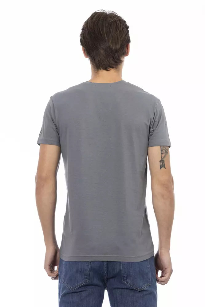 T-Shirt aus grauer Baumwolle