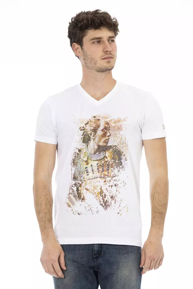T-Shirt aus weißer Baumwolle