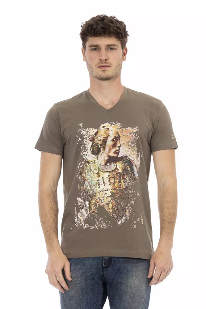 T-Shirt aus brauner Baumwolle