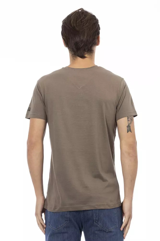 T-Shirt aus brauner Baumwolle