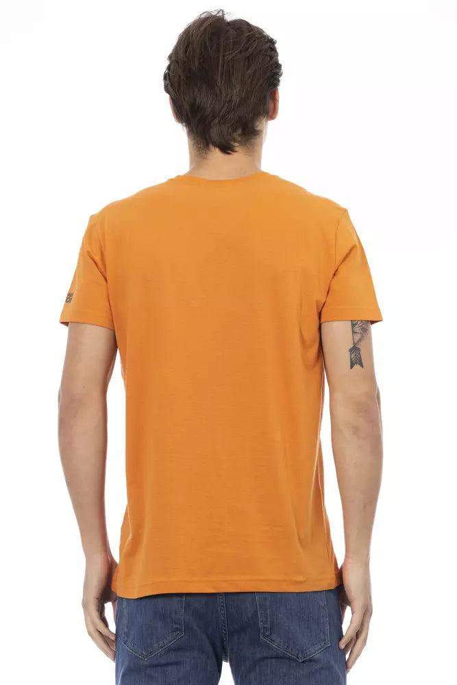 Orangefarbenes T-Shirt aus Baumwolle