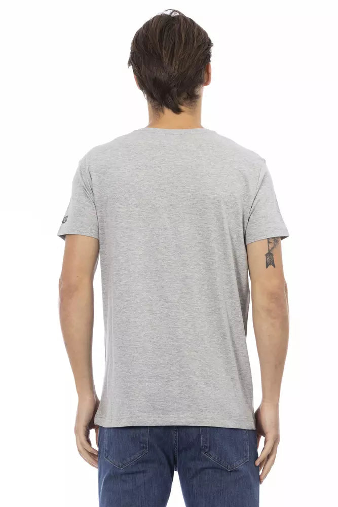 T-Shirt aus grauer Baumwolle