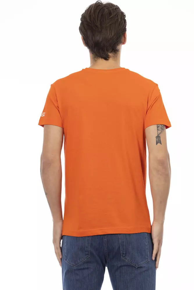 Orangefarbenes T-Shirt aus Baumwolle
