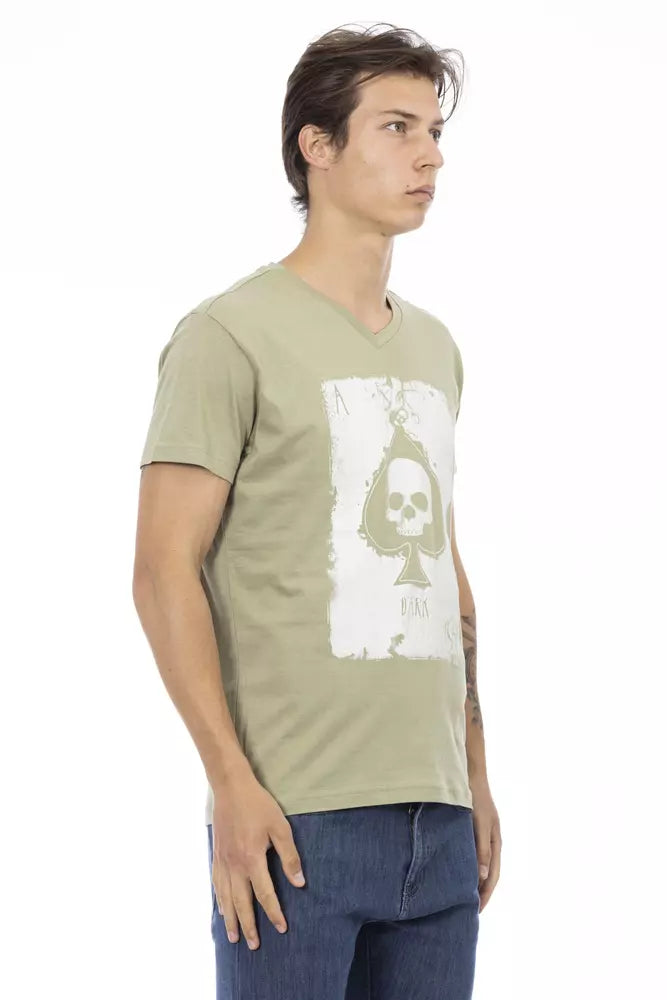 T-Shirt aus grüner Baumwolle