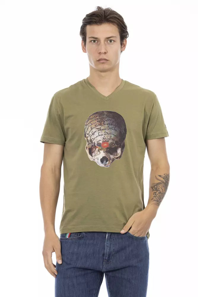 T-Shirt aus grüner Baumwolle