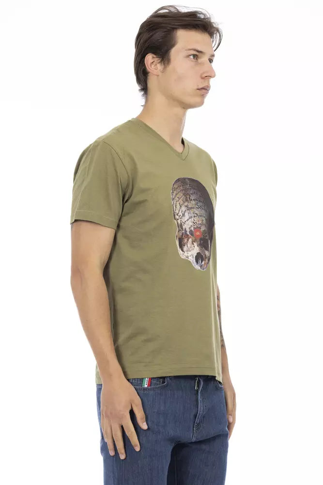 T-Shirt aus grüner Baumwolle