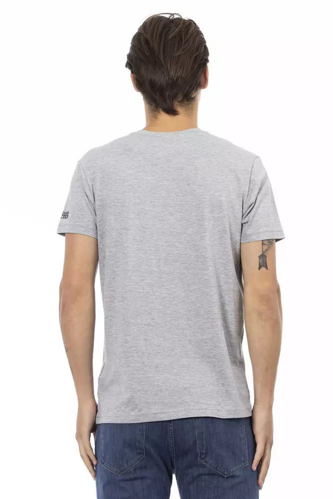 T-Shirt aus grauer Baumwolle