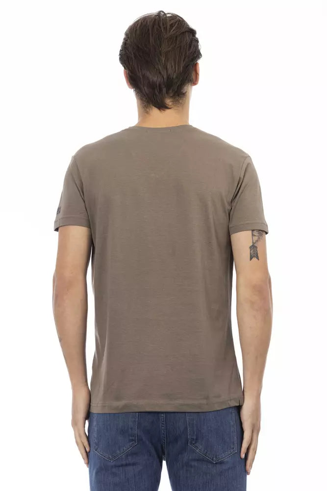 T-Shirt aus brauner Baumwolle