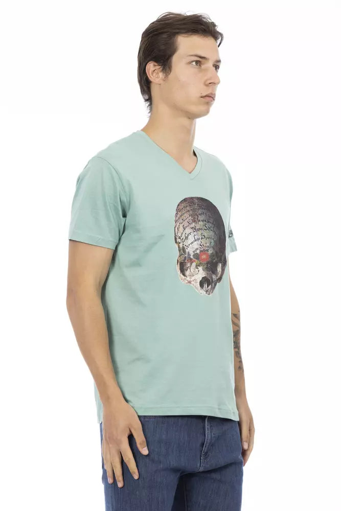 T-Shirt aus grüner Baumwolle