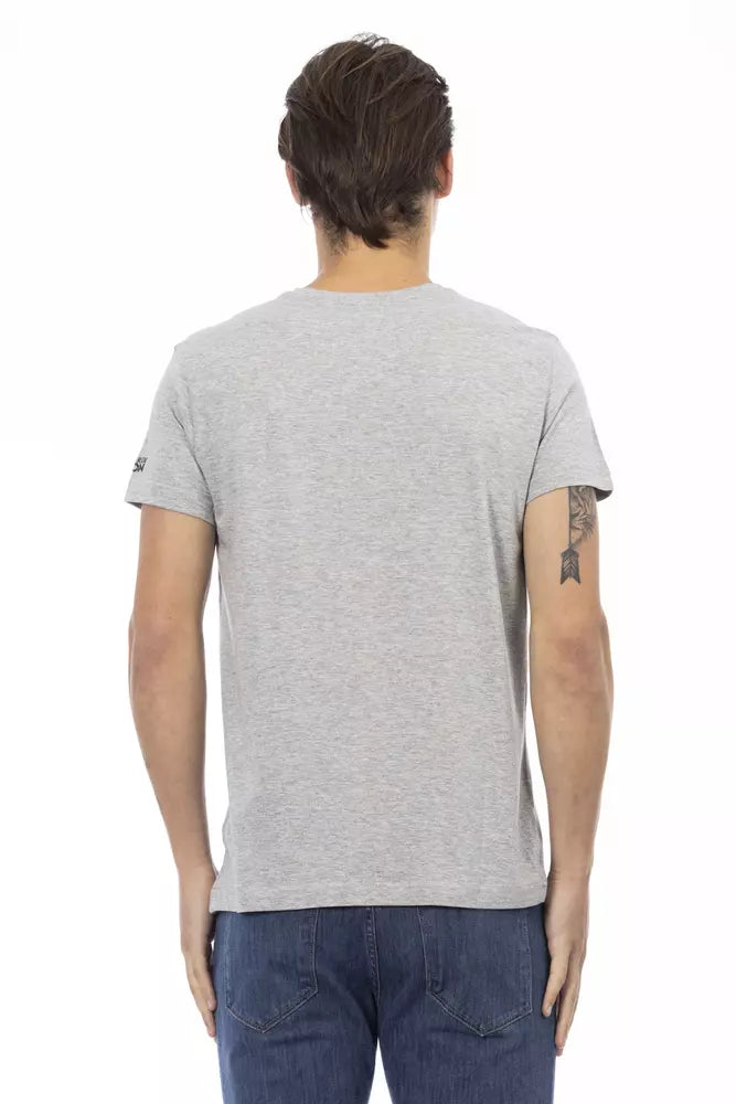 T-Shirt aus grauer Baumwolle