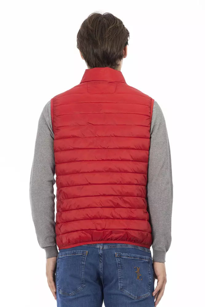 Rote Polyester-Jacke