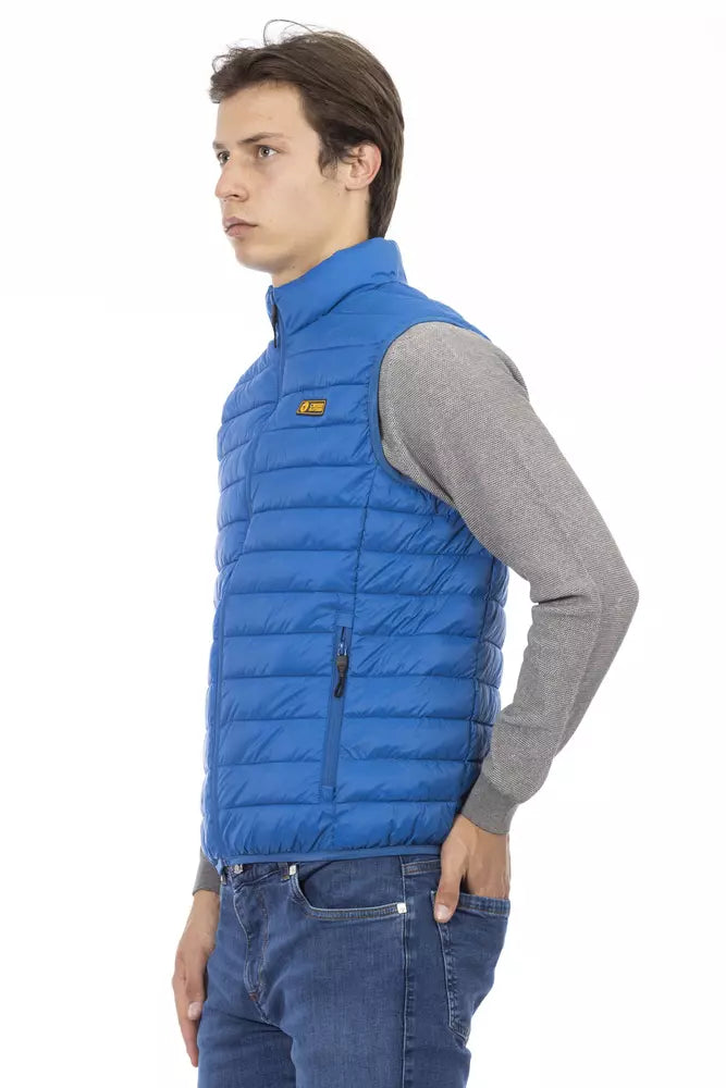 Blaue Polyester-Jacke