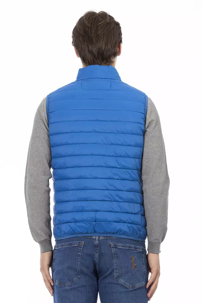 Blaue Polyester-Jacke