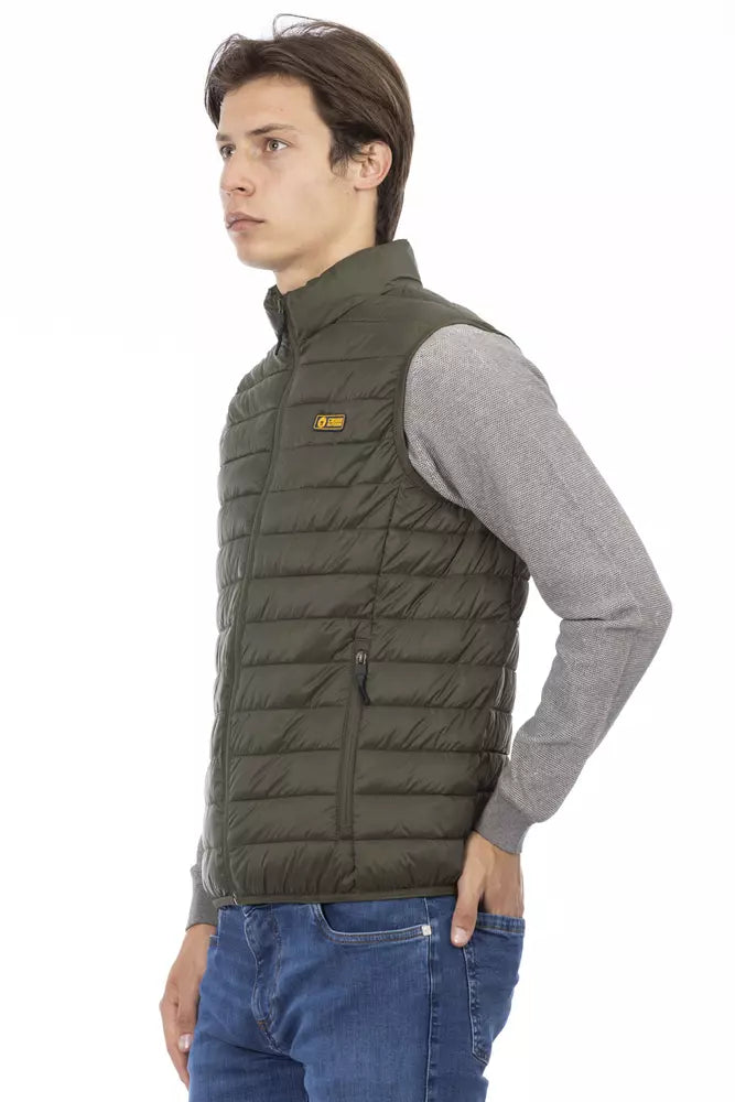 Grüne Polyester-Jacke