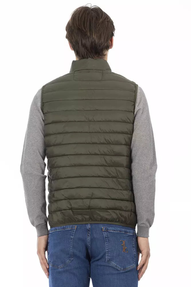 Grüne Polyester-Jacke