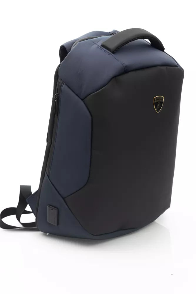Blauer Nylon-Rucksack