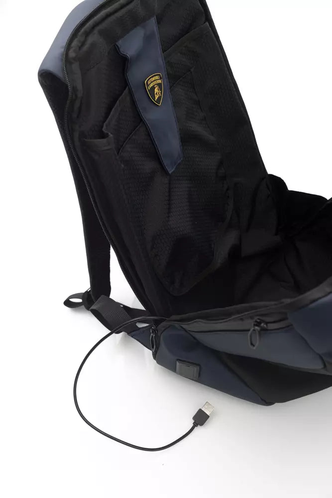 Blauer Nylon-Rucksack